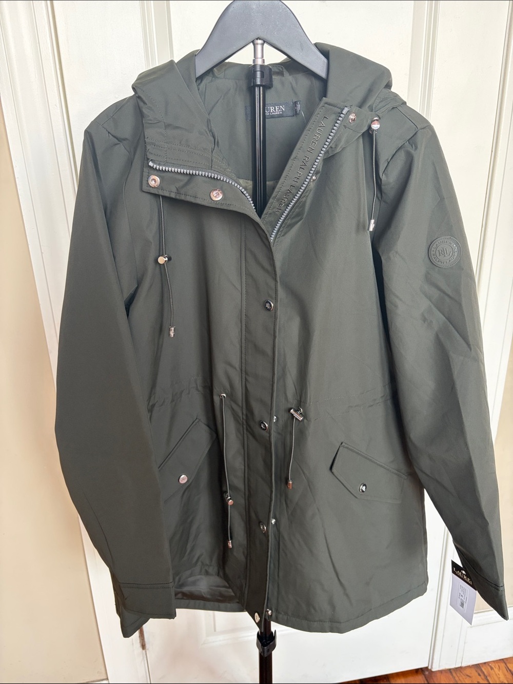Lauren Ralph Lauren Dark Olive Hooded Utility Jacket